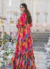 Multi Colour Salwar Suit Looking Trendy